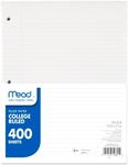 Mead Loose Leaf Paper, Filler Paper, College Ruled, 400 Sheets, 11" x 8-1/2", 3 Hole Punched, 1 Pack (170046-ECM)