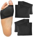 ZenToes Metatarsal Pads for Men and Women - Ball of Foot Pain Relief Cushions for Sesamoiditis, Metatarsalgia, Morton's Neuroma - 2 Pairs Fabric Sleeves with Gel Inserts (Large, Black)