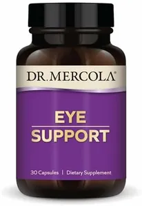 Dr. Mercola Eye Support - Supports Eye & Vision Health - with Lutein, Zeaxanthin, Organic Astaxanthin & Black Currant - Non-GMO, Gluten-Free & Soy Free - 30 Capsules (30 Servings)