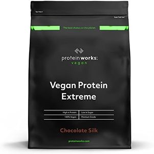 THE PROTEIN WORKS Vegan Extreme Protein Powder | 100% Plant-Based | Added Vitamins & Minerals | Low Fat Shake | | Chocolate Silk | 2 Kg