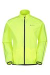 Mountain Warehouse Force Mens Water-Resistant Running Jacket - Unisex Rain Jacket, Mesh Panels Raincoat, Scooped Back - Best for Autumn Winter Running, Cycling Yellow L