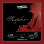 D'Addario Kaplan Golden Spiral Solo Violin String - Single E String - K420B-1 - Violin Strings - 4/4 Scale, Light Tension, Ball End