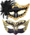 Goenb 2 PCS Masquerade Mask Couples