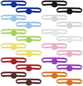 SING F LTD 24 Pcs Colorful Silicone Markers Glass Cup Wine Bottle Strip Tag Recognizer Reusable Glass Identifiers Charms 12 Colours