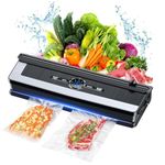 HASTHIP® Vacuum Sealer Machine - 7 in 1 Food Vacuum Sealer Machine with Build-in Cutter, Automatic Air Sealing System LED Indicator for Food Storage Dry and Moist Food Modes