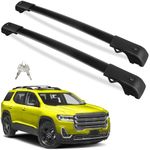 220lbs Roof Rack Cross Bars Compatible with GMC Acadia 2017 2018 2019 2020 2021 2022 2023(with Side ROOF Rails)，Heavy Duty Anti-Theft Aluminum Lockable Roof Crossbars Rooftop Luggage Carrier