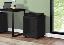 Monarch Specialties 2-Drawer Computer Stand on Castors-Black I 7054 Office File Cabinet