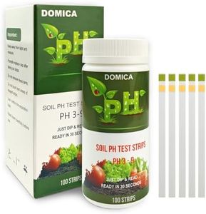 Soil pH Test Kit (3-9 Range) 100 Soil pH Tester Strips, Test Soil of Garden Lawn Grass Flower Vegetable Compost Indoor and Outdoor Plants