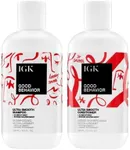 IGK GOOD BEHAVIOR Ultra Smooth Shampoo and Conditioner Set (8 Oz) + Bonus Travel Size Packettes | Volume + Thickening | Vegan + Cruelty-Free |