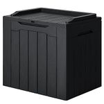 JUMMICO 31 Gallon Resin Deck Box Waterproof Indoor Outdoor Storage Boxes for Patio Furniture Cushions, Toys and Garden Tools