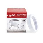 Masontops Tough Band - Regular Mouth Mason Jar Screw Bands Plastic Replacement Ring Seals & Jar Covers