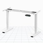 FLEXISPOT E5 Standing Desk Dual Motors 160KG Load Capacity Sit Stand Desk Height Adjustable Desk Stand Up Desk Electric Standing Desk with Blue-Ray Memory Keyboard Desk Frame(White Frame Only)