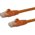 StarTech.com 8ft CAT6 Ethernet Cable - Orange CAT 6 Gigabit Ethernet Wire -650MHz 100W PoE RJ45 UTP Network/Patch Cord Snagless w/Strain Relief Fluke Tested/Wiring is UL Certified/TIA (N6PATCH8OR)