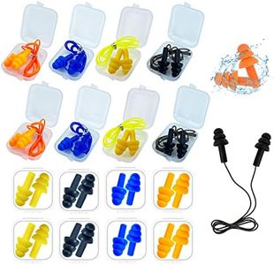 Ear Plugs for Sleeping,16 Pairs Noise Canceling Soft Reusable Silicone Earplugs Waterproof Noise Reduction Earplugs for Concert,Swimming,Study,Loud Noise,Snoring