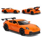 Wembley Pull Back Car Toy Die-cast Model Car 1:32 Scale Metal Car Pull Back Toy Vehicle with Openable Doors & Light Engine Sound Realistic Collectible Car Boys Kids 3+ Years & Above – Orange