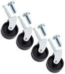 4 x Wheel Swivel Castors Nylon 40mm with Sockets Heavy Duty Trolley (4 x Castors)