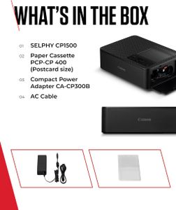 Canon SELPHY CP1500 Photo Printer Black