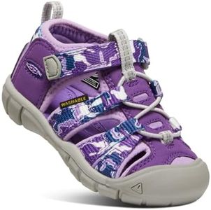 KEEN Kids' Seacamp II CNX Closed Toe Sandal, Camo/Tillandsia Purple, 6 Toddler