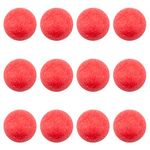 Brybelly 12 Pack of Red Textured Foosballs for Standard Foosball Tables & Classic Tabletop Soccer Game Balls