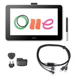 Wacom One Gen 1 – Drawing Tablet with Screen, Stylus Pen Battery-free & Pressure-sensitive, Compatible with Windows, Mac & Android, Full HD Resolution, Perfect Tablet for Drawing or Remote Working