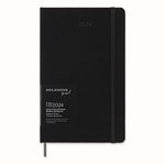 Moleskine Weekly Smart Planner 12 Months 2024, Smart Planner, Agenda 2024, Elastic Closure, Black Colour
