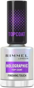 Rimmel London, Nail Care, Holographic Top Coat, Tratamiento de uñas, 12 ml