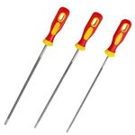 Chainsaw File,3 PCS Chainsaw Files,Professional Round Chainsaw Sharpener for Chainsaw Chain,Chain Saw Sharpener Tool,3 Sizes Round Chain Saw Sharpener File with Non-slip Handle for Chainsaw,Red Yellow