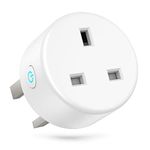 OHMAX Smart Plug, Energy Monitoring Smart Wifi Plug Compatible with Alexa, Google Home, Wifi Plug with Timer Function App Remote Control, 2.4Ghz Only,No Hub Required (1 Pack)