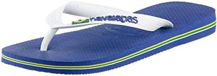Havaianas, Unisex Adults, Brasil Logo, Flip Flop, Marine Blue, 11/12 UK