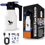 YEARWIN 6 Months Warranty Wireless Foam Sprayer for Car & Bike Portable Car Wash, 1.5L Electric Foam Generates Long Lasting Thick Foam Spray Cleaning Accessories (Foam with Cloth)