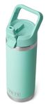 YETI Rambler C Straw Bottle, Stainless Steel Vacuum Insulated Bottle with Leakproof Straw Cap, Seafoam, 18 oz (532 ml)