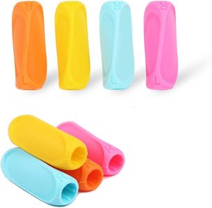 8pcs Pencil Grip, Pencil Grips For Kids, 8 Pcs Universal Ergonomic Writing Aid Finger Grip Holder, Soft And Comfortable Rubber Gel Pen Grips With 3 Concaves For Children Adults