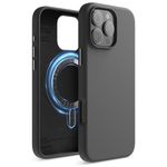 elago Magnetic Silicone Case Compatible with iPhone 16 Pro Max Case 6.9 Inch Compatible with All MagSafe Accessories - Built-in Magnets, Soft Grip Silicone, Shockproof [Black]