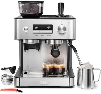 Gevi Espresso Machine With Grinder & Steam Wand,Latte Maker with Adjustable Shot Volume for Home, Stainless Steel Espresso Coffee Machine, 2.3L Water Tank, Gift for Mom and Dad