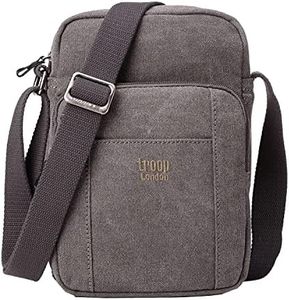 TRP0370 Troop London Classic Canvas Across Body Bag - Black