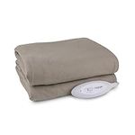 BuyRegisterRolls Biddeford Blankets Comfort Knit Fleece Heated Electric Throw Blanket, 62" x 50", Taupe