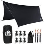 Pro Venture [12ft Hex] Waterproof Hammock Rain Fly - Portable Large Rain Tarp - Premium Lightweight Ripstop Nylon - Fast Set Up - Hammock Camping Essential! 12ft by 9ft HEX Shape