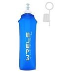 Soft Running Water Flask Soft Flasks Collapsible Soft Water Bottles Small BPA-Free for Sports Hiking Hydration Pack 5oz/8oz/17oz(BLUE,17oz)