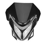 Reminnbor Dirt Bike Headlight Universal DC12V Dirtbike Motorcycle LED Headlight Street Fighter Sport Custom Fairing Light