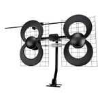Antennas Direct ClearStream 4V TV Antenna, 70+ Mile Range, UHF/Vhf, Multi-Directional, Indoor, Attic, Outdoor, Mast W/Pivoting Base/Hardware/Adjustable Clamp/Sealing Pads, 4K Ready, Black – C4-V-CJM