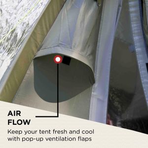 Coleman Coastline 4 Deluxe Tent – 4-Person Tube Tent, Green/Grey
