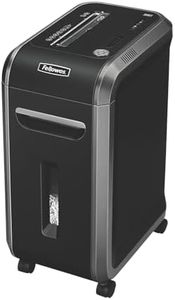 Fellowes 18 Sheet Paper Shredder for Office Use - 100% Jam Proof Cross Cut Shredder - 99Ci Shreds for 30 Minutes - Powershred Office Shredder with Large 34 Litre Pull-Out Bin - DIN Level P4 - Black