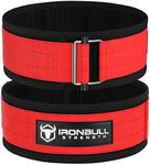 Iron Bull Strength Lifting Belt for Weightlifting, Cross-Training, Olympic Lifting & Bodybuilding | Auto-Lock Padded Nylon Back Support for Squats, Deadlifts Bench Press, Gym, Workout (XX-Large, Red)