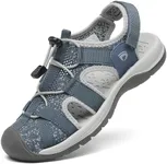 Dannto Women's Sport Sandals Close Toe Mesh Hiking Outdoor Athletic Casual Walking Sandals Water Shoes,Blue Grey,42,Size 11