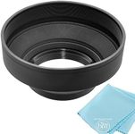 58m Soft Rubber Lens Hood for Canon Rebel T5, T6, T6i, T7i, T8i, EOS 80D, EOS 90D, EOS 77D, SL3 Cameras with Canon EF-S 18-55mm is STM Lens