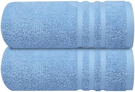 Infinitee Xclusives 2 Pack Premium Turkish Bath Towels Set, 100% Cotton (27 x 54 Inches) Lightweight and Highly Absorbent, Quick Drying Large Bath Towels, Perfect for Hotel, Spa (Dusty Blue)