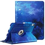 Fintie Rotating Case for iPad Air 11-inch M2 (2024), iPad Air 5th Generation (2022) / Air 4th Gen (2020) 10.9 Inch with Pencil Holder - 360 Degree Rotating Protective Stand Cover, Starry Sky