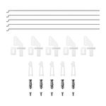 15Pcs Fixed Wing Airplane Control Horn Kit 1.2 X 200mm Pushrod 1.3mm Pushrods Connector Control Horn Accessories for RC Model Airplanes RC Helicopter