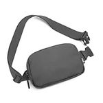 Kono Fashion Waist Pack Belt Bag Crossbody Sling Bag Water-Resistant Fanny Pack Lightweigh Bum Hip Small Travel Chest Bag with Adjustable Extended Strap (Grey)