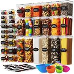 Chef's Path Airtight Food Storage Container Set with Lids - Superior Variety Pack of 36 for Kitchen & Pantry Organization, BPA Free Kitchen Storage Containers for Cereal, Flour &, Sugar